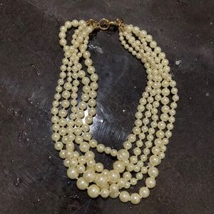 J Crew Multi Strand Pearl Necklace
